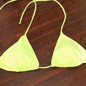NWOT Neon Yellow *Bright* Padded Victoria Secret String Bikini Top